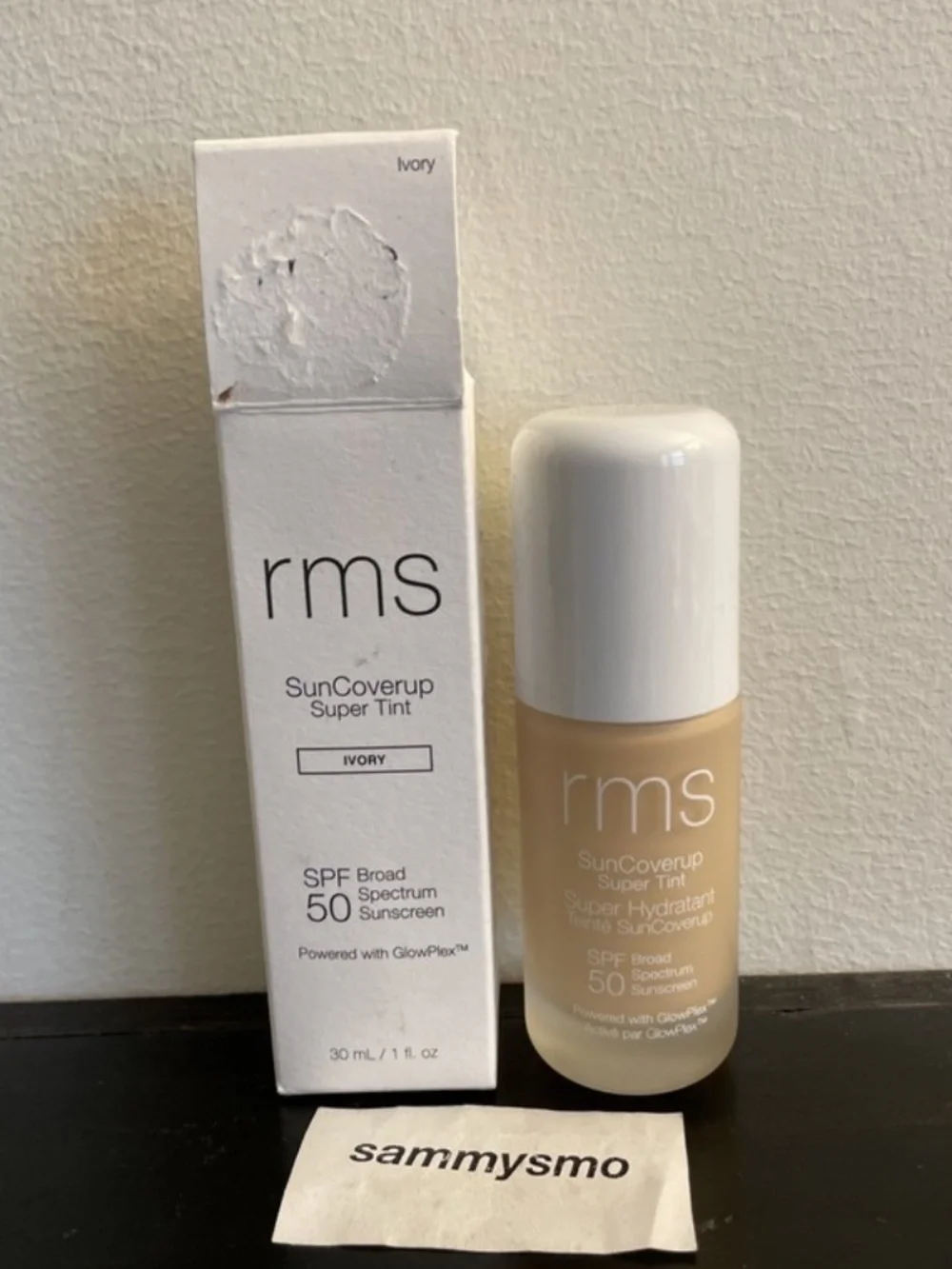 RMS SunCoverup Super Tint Broad Spectrum SPF 50 Sunscreen, IVORY 1 oz EXP: 1/27